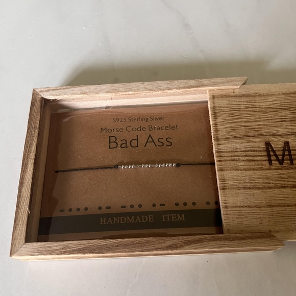 Morse Code Bracelet - "Bad Ass" - Picture 3 of 3